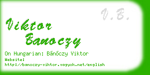 viktor banoczy business card
