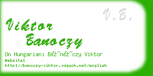 viktor banoczy business card